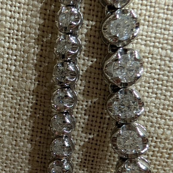 5 Carat Natural Diamond Necklace Platinum 850 Authentic Beautiful High Class - Picture 10 of 15